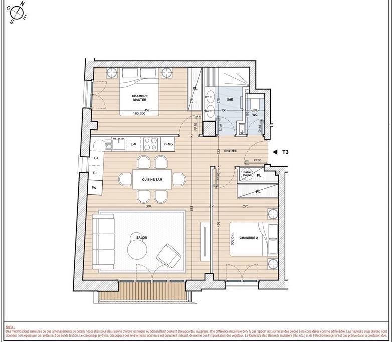 appartement 3 pièces en vente sur CHAVILLE (92370)
