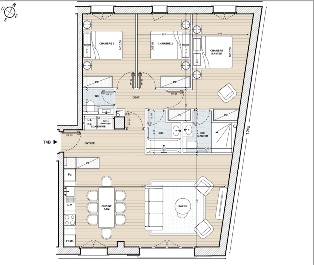apartment 4 rooms for sale on CHAVILLE (92370)